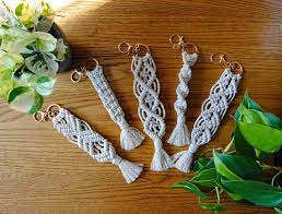 Macrame Porte Cle Breloque Sac A Main Macrame Porte Cle Sac Macrame