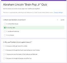 The 16th president of the united states of america. Abraham Lincoln Quiz Worksheets Teaching Resources Tpt