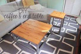 Diy Modern Coffee Table And End Table Home Coming Featured On Remodelaholic Com Diy Furniture Projects Diy Coffee Table Coffee Table And Matching End Tables