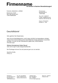 Kostenlose Geschaftsbrief Vorlagen Downloaden