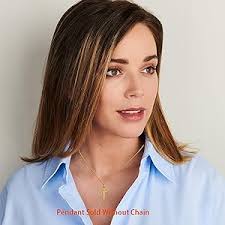 Miore Ciondolo Donna Croce Oro Giallo 14 Kt