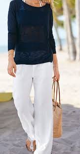 Black And White Pants Outfit Ideas Style Spacez 21 Cheap Pants Outfit In 2020 Linen Pants Outfit Pants Outfit Work White Linen Pants Outfit