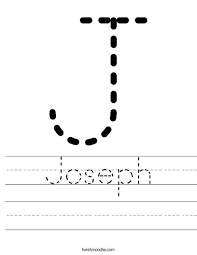 He seems to be a bit hung up on writing his name though and i think it might be the r and e that are proving difficult. Joseph Worksheet Preschool Names Preschool Writing Preschool