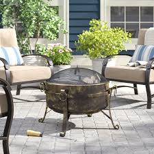 Charlton Home Flanigan Steel Wood Burning Fire Pit Reviews Wayfair In 2020 Propane Fire Pit Table Wood Burning Fire Pit Wood Burning Fires