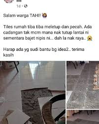 Cutter nak kena ada baru senang nk potong tile77 $imen utk pasang jubin # tile tak yah taruk batu atau pasir7 $imen dgn air aje77 satu cara lg tuang simen kat tempat nak buh jubin tu77 pastu ratakan. Perlu Atau Tidak Dua House Defect Inspector Malaysia Facebook