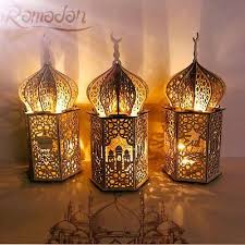 Ramadan Mubarak Lamp Decor Eid Lights Ramadan Lantern
