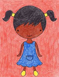 How To Draw A Girl Art Projects For Kids In 2020 Art Projects Art Drawings For Kids Kids Art Projects