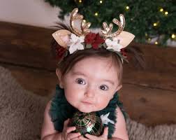 Reindeer Headband, Antlers, Christmas Headband, Novelty Headband, Deer Ears  Headband, Baby Deer Headband, Woodland Headband, Newborn, Fawn