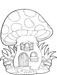 Use these images to quickly print coloring pages. Cute Mushroom House Coloring Pages Novocom Top