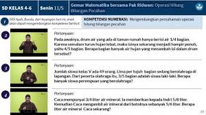 Bagian kedua 6 sampai dengan 10, soal tanpa disertai jawaban. Soal Dan Jawaban Operasi Hitung Bilangan Pecahan Belajar Dari Rumah Tvri Kelas 4 6 Sd 11 Mei 2020 Tribun Bali