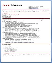 babysitter resume example job resume
