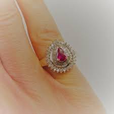 14k baguette ruby with diamond ring. Ruby Diamond Ring Ruby Ring Vintage 14k Gold Ruby Engagement Etsy