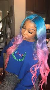 Black And Blue Weave Hairstyles 