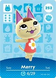 Acnh Merry Amiibo Card Animal Crossing Etsy In 2021 Animal Crossing Amiibo Cards Animal Crossing Characters Animal Crossing Cats