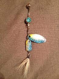 Aqua Blue Fishing Lure Bellybutton Ring Etsy Cute Belly Rings Belly Jewelry Belly Button Piercing Jewelry