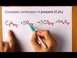 Complete Combustion Of Propane C3h8 Balanced Equation Youtube