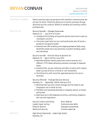 Here's a section from the study abroad résumé sample: Security Guard Resume Examples Safety Security