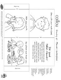 Manners Activities For Kids Caillou Great Big Book Of Little Wee Games Printable Activities Manners For Kids Table Manners Manners Preschool