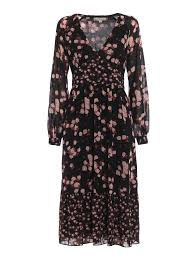 • with stretch silk crepe de chine slip. Michael Kors Abito In Georgette Con Stampa Rose Abiti Al Ginocchio Mh88y8vafr616