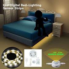 Choosing a motion sensor with a high sensitivity has a lot of advantages. Wesiri Motion Activated Bed Light Motion Sensor Night Light Flexible Warm White Led Strip Bedside Lamp With Automatic Shut O Bedroom Night Light Bed Lights Bed