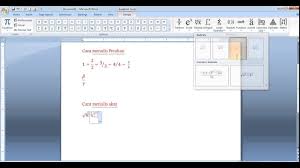 Banyak yang belum mengetahui, bahwa dalam microsoft word memiliki fasilitas atau fitur untuk membuat atau menulis rumus. Cara Menulis Rumus Matematika Di Microsoft Word 2007 Youtube