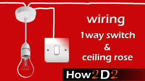 Adding new light fixtures off an existing light switch the easiest way to add new light fixtures is to run the new wiring to the existing light fixture, splice the wires together as the old fixture was connected and then place a decorative. Lighting Circuit Ceiling Rose One Way Switch Wiring Connection Youtube