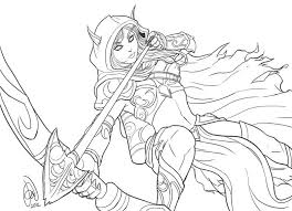 Sylvanas Windrunner Of Warcraft Iii By Alvinsanity Deviantart Com On Deviantart Coloring Book Art Coloring Books Coloring Pages For Grown Ups