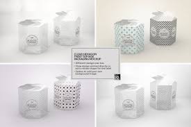 04 Clear Container Packaging Mockups In 2020 Packaging Mockup Hexagon Box Mockup