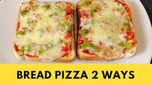 Bread Pizza Recipe On Tawa 2 Ways Bread Pizza Tawa Microwave By Hum Pizza Recipes Dough Pizza Bread Vegetarian Soup Recipes