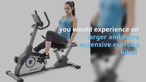 Harvard health states that there are several benefits of riding a stationary bike, including improved blood circulation, increased muscle mass, better bone density and that it is easier on the joints than other aerobic exercises. Marcy Magnetic Recumbent Exercise Bike With 8 Resistance Levels Ns 40502r Reviews Youtube