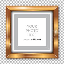 Free Vector Realistic Golden Frame On Transparent Background This free transparent png frames and photo frames psd templates. free vector realistic golden frame on