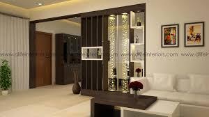 This tv unit serves two purposes: Living Dining Partition Design In Kerala Kochi Bangalore By D Life Interiors