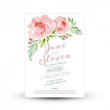 Réalisez votre faire part de mariage personnalisé avec ou sans photo en sélectionnant un de nos produits parmi nos différentes collections. Faire Part Fleuri Pivoine Papeterie De Mariage Peinte A L Aquarelle