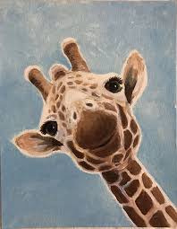 Acrylic Painting Underwater Acrylic Painting Delta Ceramcoat Acrylic P Thepaintart In 2020 Giraffe Painting Giraffe Art Cute Canvas Paintings