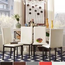 Woven wood armchair with arms open back mid century modern office dining chairs woven black seat. Darcy Metal Upholstered Dining Chair Set Of 4 By Inspire Q Bold On Sale Overstock 7719681