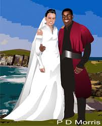 Finn And Rey Of Star Wars Wedding Star Wars Wedding Star Wars Stars