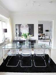 Discover our line of acrylic tables which you can combine with our acrylic chairs to create modern acrylic dining sets that are works of art. Lucite Home Items Red Soles And Red Wine Interior Design Dining Room Glass Dining Room Table Modern Glass Dining Table