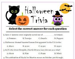 Gather your family together this october and use some of your halloween candy as a reward for the top scorer of our october trivia questions today. Halloween Trivia Etsy