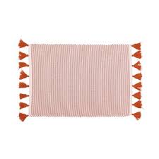 Cloth placemats coral navy orange fruit folk art vintage retro set of 2. Orange Placemats Target