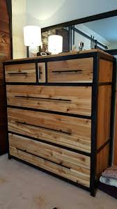 Cedar And Steel Frame Dresser Welded Furniture Industrial Design Furniture Modern Industrial Furniture