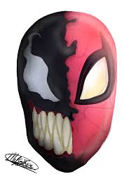 Как только герой подлетает к мэри джейн, его отталкивает веном. The Venom And Spider Man Face By Melspyrose On Deviantart