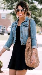 Super Dress Black Summer Denim Jackets Ideas In 2020 Jacket Outfit Women Denim Jacket With Dress Fashion
