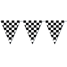 Black And White Pennant Banner Png Racing Checkered Flag Pennant Party Banner 12 Ft Race Car Party Monster Truck Party Birthday Banner Template