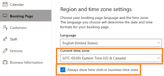 Internet Browser Time Zones And Microsoft Bookings Microsoft Community