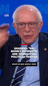 At a CNN town hall with Anderson Cooper, Sen. Bernie Sanders explained why  he believes both political parties are influenced by a "corrupt" campaign  finance system.