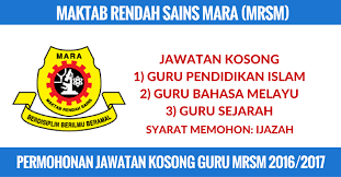 .kosong guru sambilan mrsm | pihak maktab rendah sains mara mempelawa kepada seluruh warganegara malaysia yang berkelayakan dan berminat untuk mengisi kekosongan jawatan sebagai guru kadar upah : Jawatan Kosong Guru Maktab Rendah Sains Mara Mrsm 1 Kerja Kosong Kerajaan