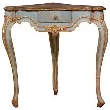 Painted Blue Corner Table With Cabriole Legs 1stdibs Com Antique Furniture Furniture Home Furniture