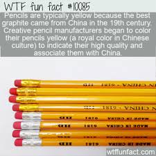 Wtf Fun Fact Yellow Pencils Wtf Fun Facts Obscure Facts Fun Facts