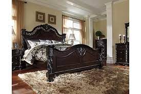Black matte powdercoated metal legs with rubber caps to prevent sliding and scratching. Beds Mattiner Poster Bed Ashley Furniture Home Room Design Furniture Sleigh Bedroom Set