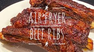 Rub some sauce or season both sides of the ribs with some salt, garlic, and black pepper. Air Fryer Beef Ribs Youtube